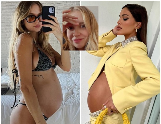Isabella Scherer compara sua barriga de gravidez com a de blogueira (Foto: Instagram)