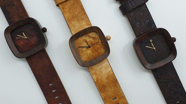 Parece, mas não é: startup cria relógio feito com “couro” de cogumelo (Foto: Reprodução)