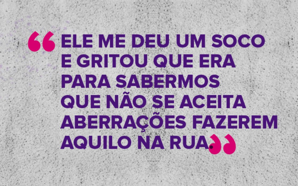 Relato de homofobia divulgado pela ONG All Out — Foto: All Out/Reprodução