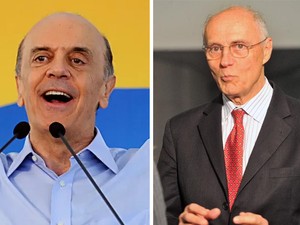 Serra e Suplicy disputam uma vaga no Senado (Foto: Agência Brasil)