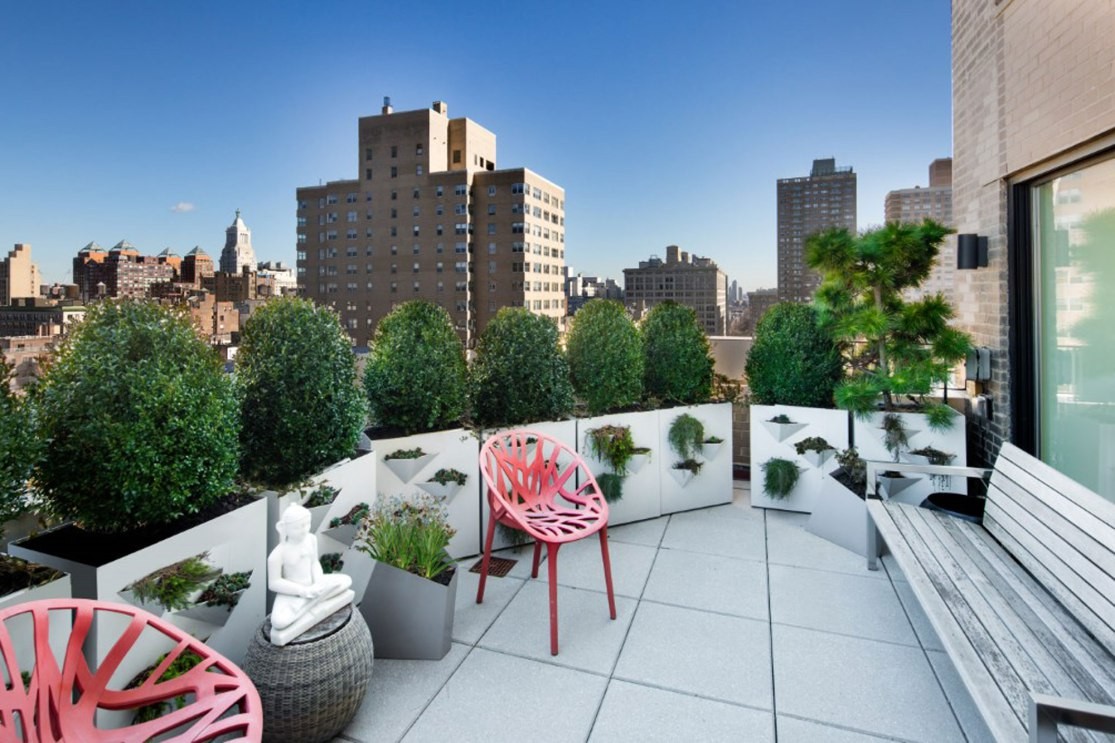 O terraço do duplex de Keith Richards (Foto: Reprodução)
