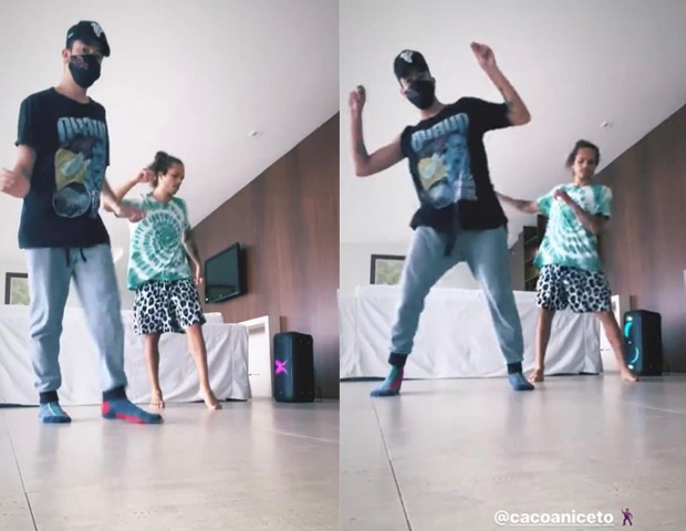 Vitão aparece tendo aula de dança (Foto: Reprodução Instagram)