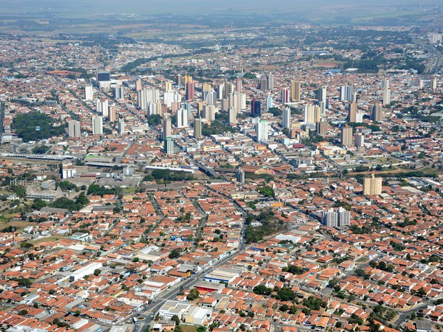 Imagem aérea de Limeira (Foto: Wagner Morente/Prefeitura de Limeira)