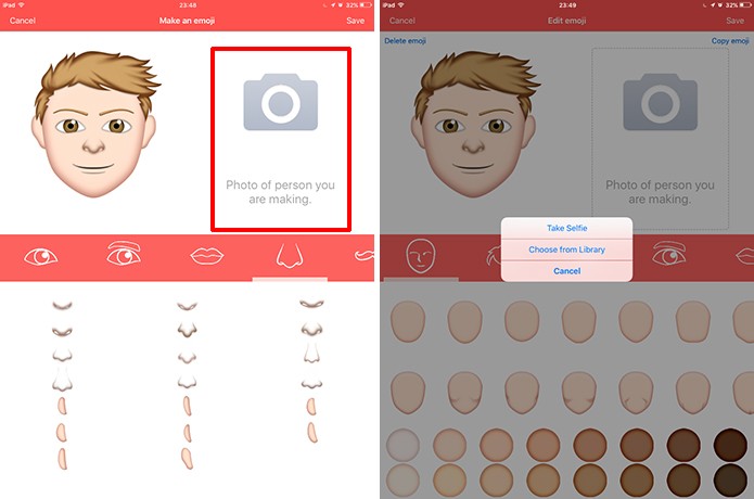 Usuário pode usar foto para comparar como seu emoji está ficando (Foto: Reprodução/Elson de Souza)