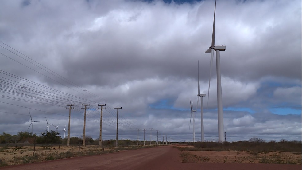 O vento forte do Sertão do Araripe está sendo usando como fonte de energia (Foto: Reprodução / TV Grande Rio )