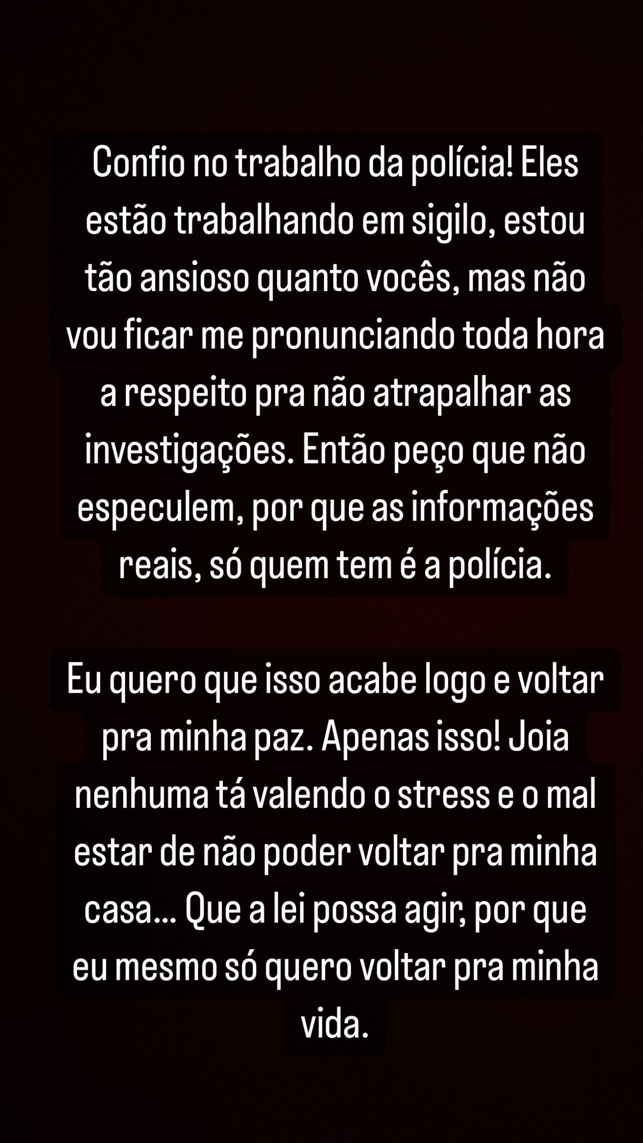 Carlinhos Maia fala sobre assalto em sua casa (Foto: Reprodução/Instagram)