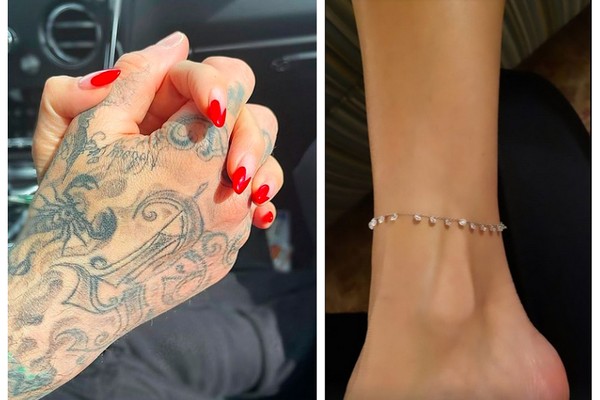 As fotos compartilhadas por Kourtney Kardashian e Travis Barker oficializando o relacionamento dos dois (Foto: Instagram)