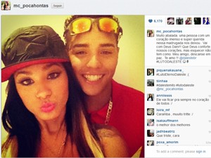 MC Pocahontas posa com MC Daleste em foto do Instagram da cantora (Foto: Reprodução)