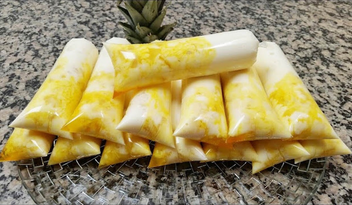 Receita de geladinho gourmet de abacaxi em calda • Ana Maria Braga