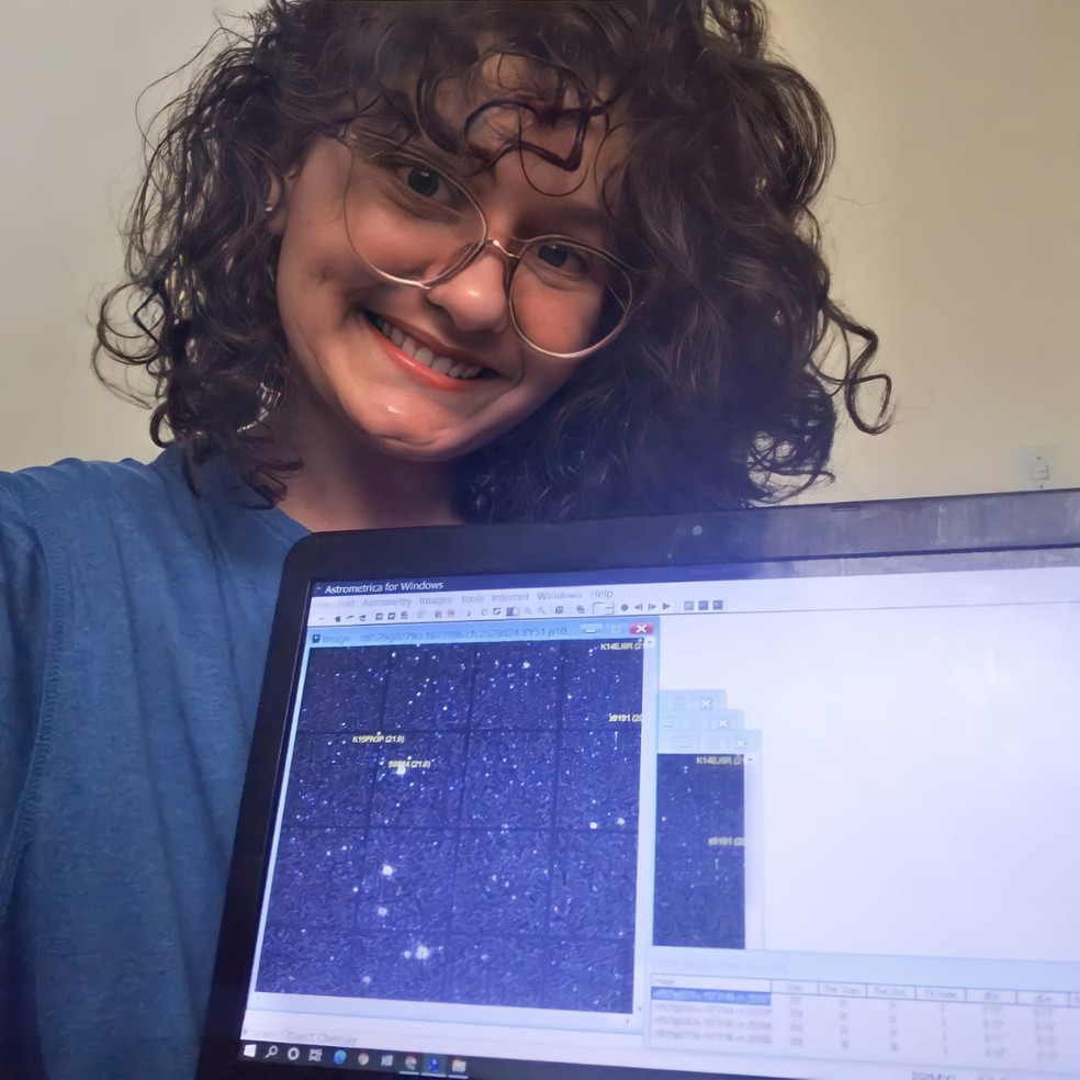 Geovana Sousa descobriu os novos asteroides em projeto da Nasa — Foto: Arquivo pessoal
