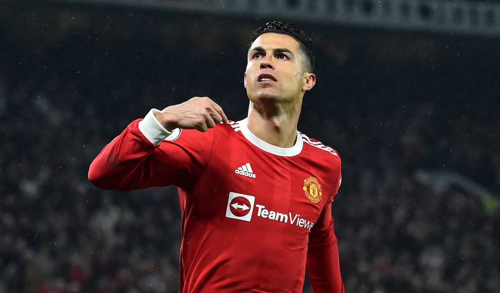 Cristiano Ronaldo Manchester United x Brentford — Foto: Peter Powell/EFE