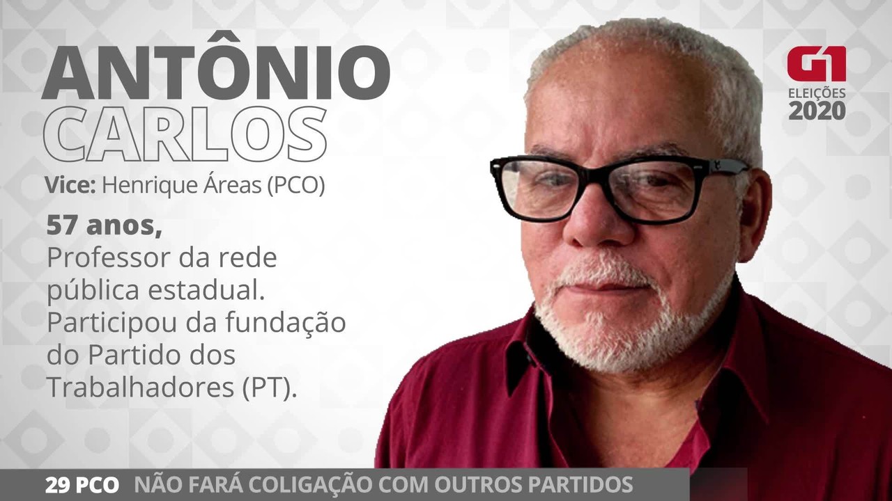 Antônio Carlos é o candidato do PCO a prefeito de SP nas eleições de 2020