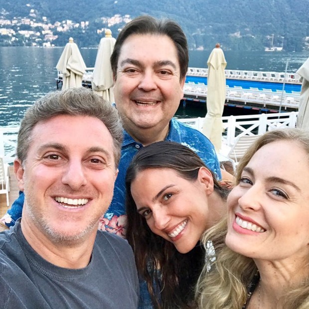 Luciano Huck, Faustão, Luciana Cardoso e Angélica na Itália (Foto: Reprodução/Instagram)
