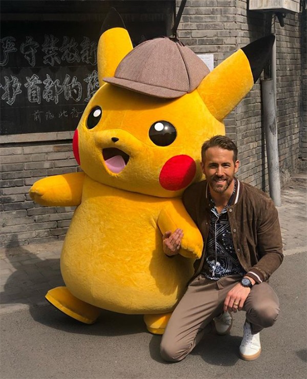 Ryan Reynolds compartilha foto de bastidores de Pokémon: Detetive