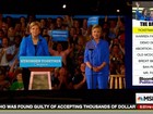 Hillary e influente senadora fazem campanha juntas pela primeira vez