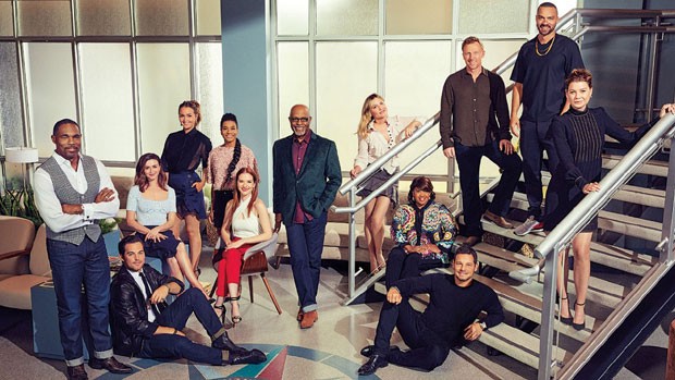 O elenco da 14ª temporada de Grey's Anatomy (Foto: Reprodução)