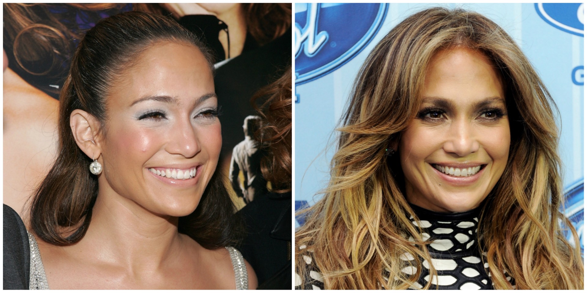 Jennifer Lopez, atualmente (à dir.) com 44 anos. (Foto: Getty Images)