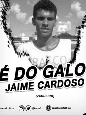 Jaime Cardoso, zagueiro do Treze (Foto: Divulgação / Treze)