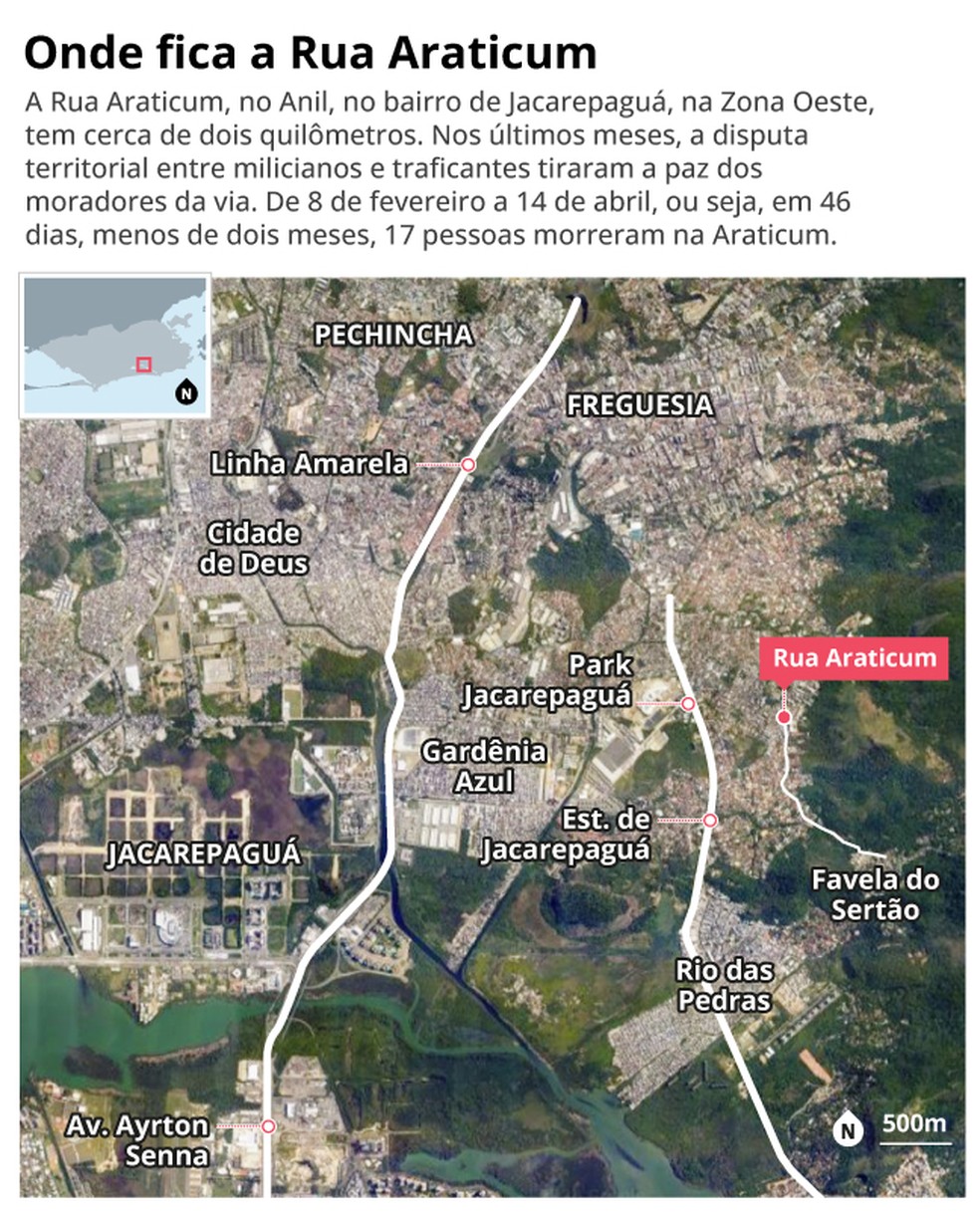 Veja onde fica a Rua Araticum — Foto: Editoria de Arte