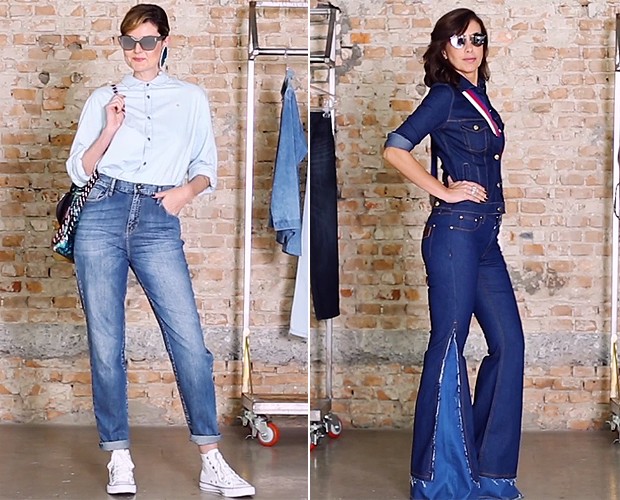 Batalha das editoras: Larissa Lucchese e Camila Lima apresentam suas versões do total jeans (Foto: Marie Claire/ Editora Globo)
