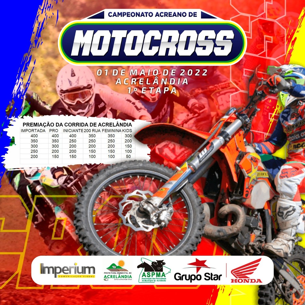 Campeonato Acreano de Motocross — Foto: Divulgação