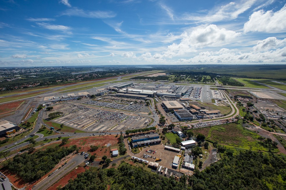 Aeroporto de Brasília transformou estacionamento em 'Festival Drive-in'  — Foto: Aeroporto Internacional de Brasília/Divulgação 