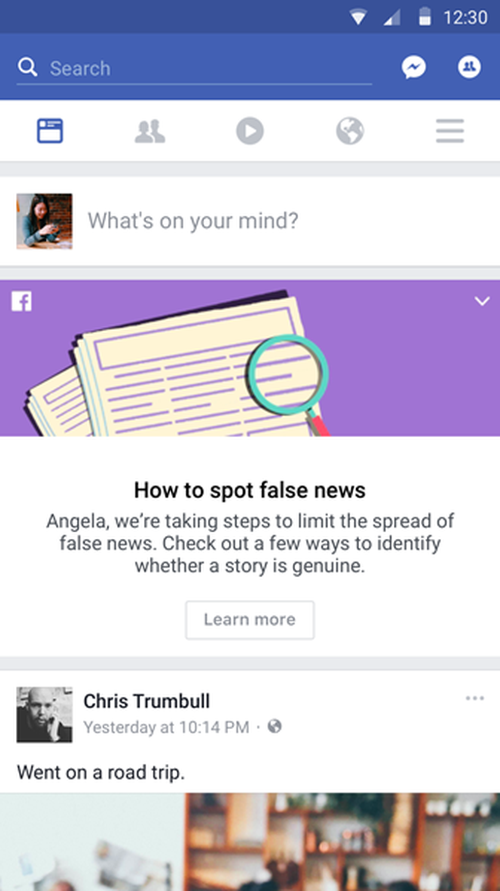 Facebook vem orientando usuários a como identificar notícias falsas (Foto: Divulgação/Facebook)