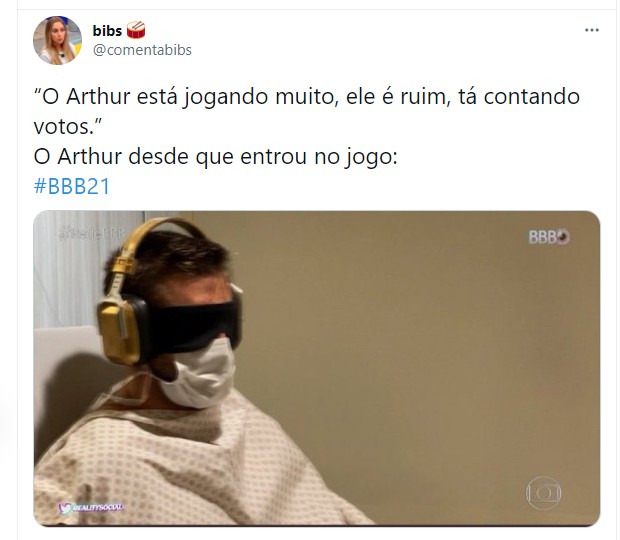 Arthur vira meme na web (Foto: Reprodução/Twitter)