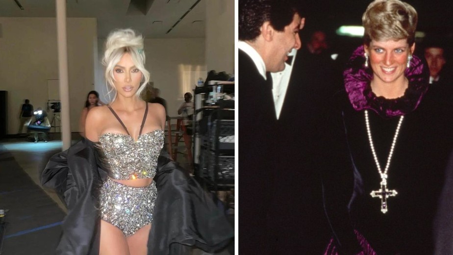 Kim Kardashian compra colar usado por princesa Diana