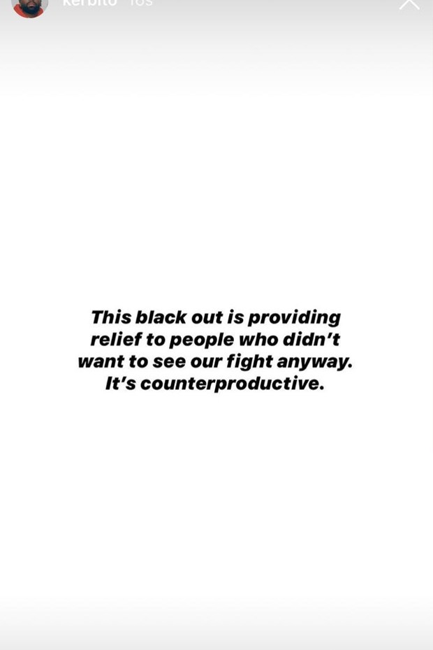 #blackouttuesday: entenda por que  esses ativistas não aderiram à campanha digital (Foto: Reprodução/ Instagram)