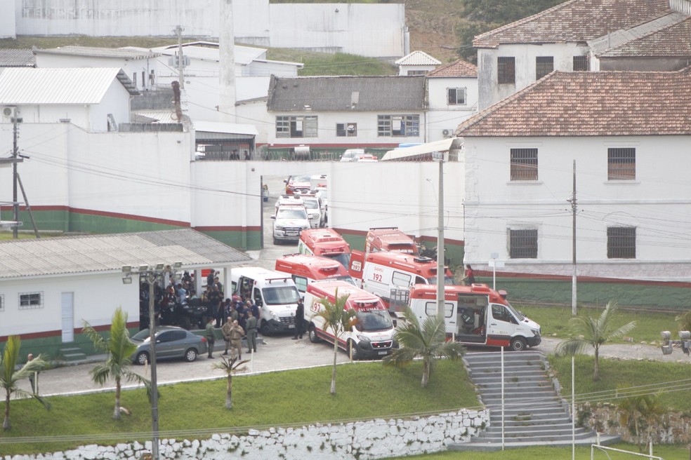 Mortes foram confirmadas após incêndio em Complexo Prisional de Florianópolis — Foto: Marina Oliveira/ Divulgação