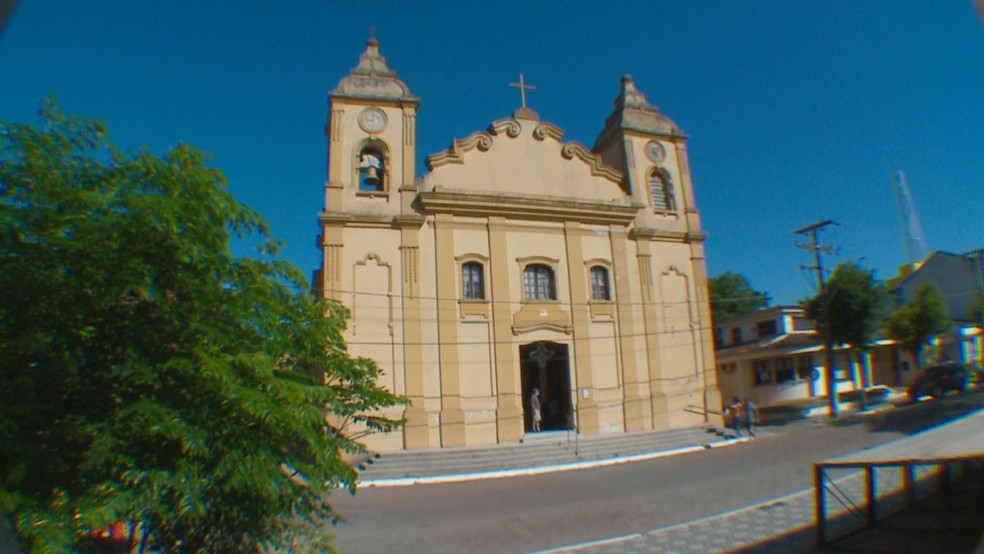 Fachada da Igreja Matriz, em Santa Vitória do Palmar — Foto: RBS TV/Divulgação