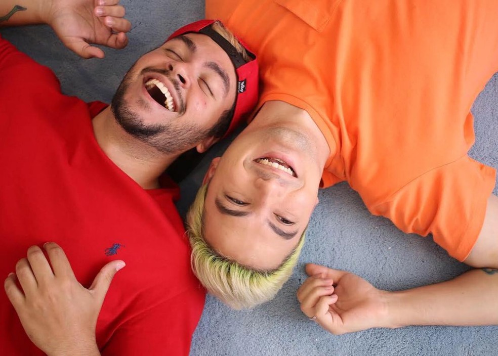 Luccas (à esq.) e Felipe Neto em foto publicada no Instagram (Foto: Reprodução/Instagram/Luccas Neto)