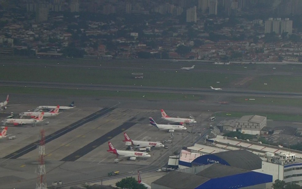 Aeroporto de Congonhas, na Zona Sul de SÃ£o Paulo (Foto: TV Globo/ReproduÃ§Ã£o)
