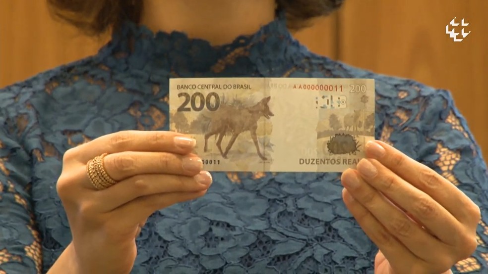 Nota de R$ 200 é divulgada pelo Banco Central — Foto: Reprodução/Youtube