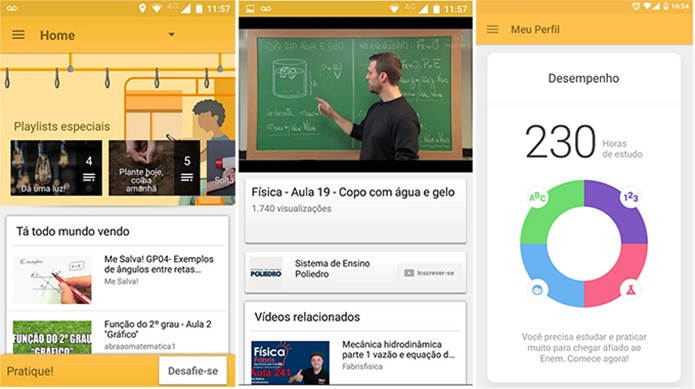 EDU.app é um aplicativo criado em parceria com o YouTube para oferecer videoaulas (Foto: Divulgação/Play Store)