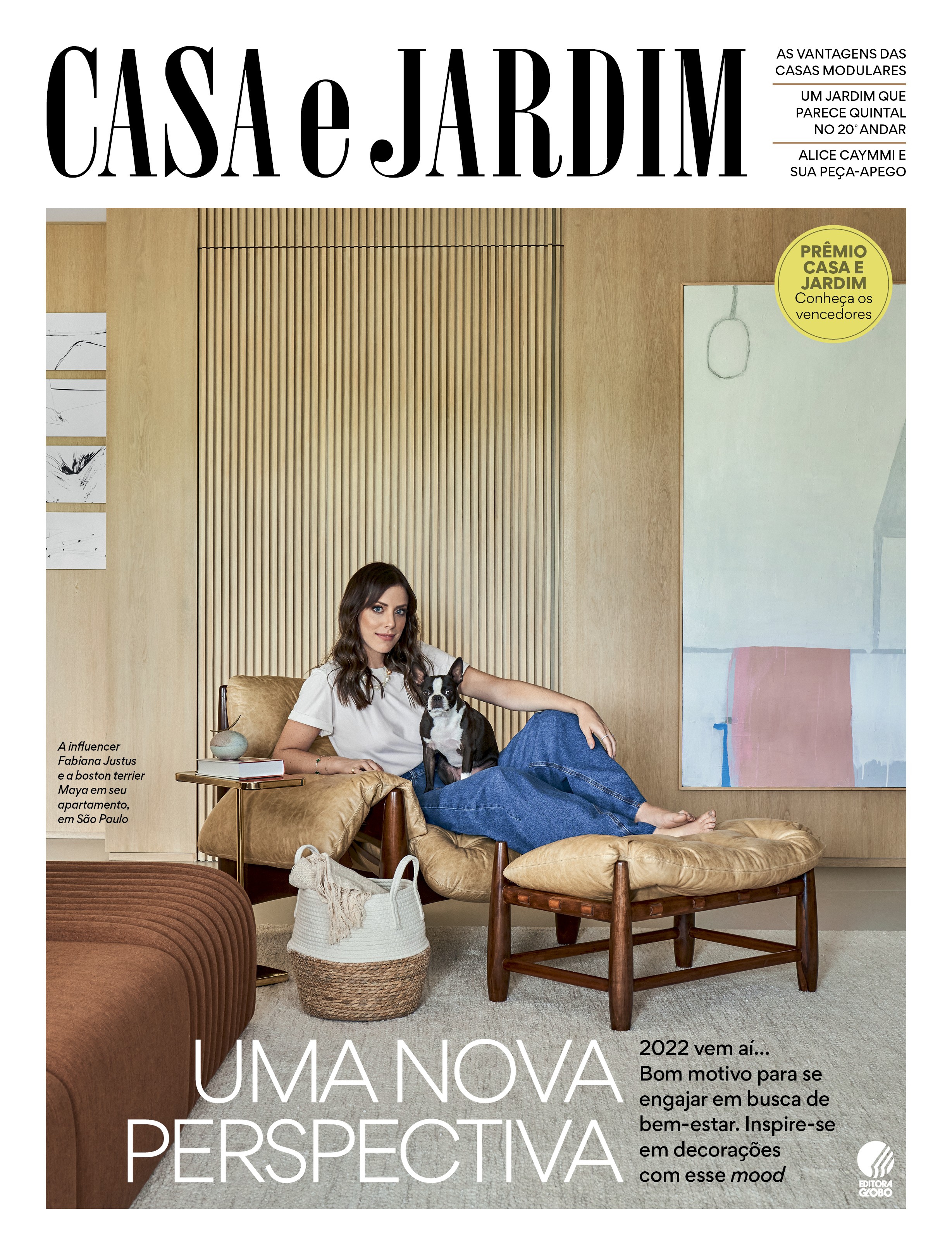 A influencer Fabiana Justus em seu apartamento em São Paulo (Foto: Victor Affaro / Ediora Globo | Produção Bruna Pereira)