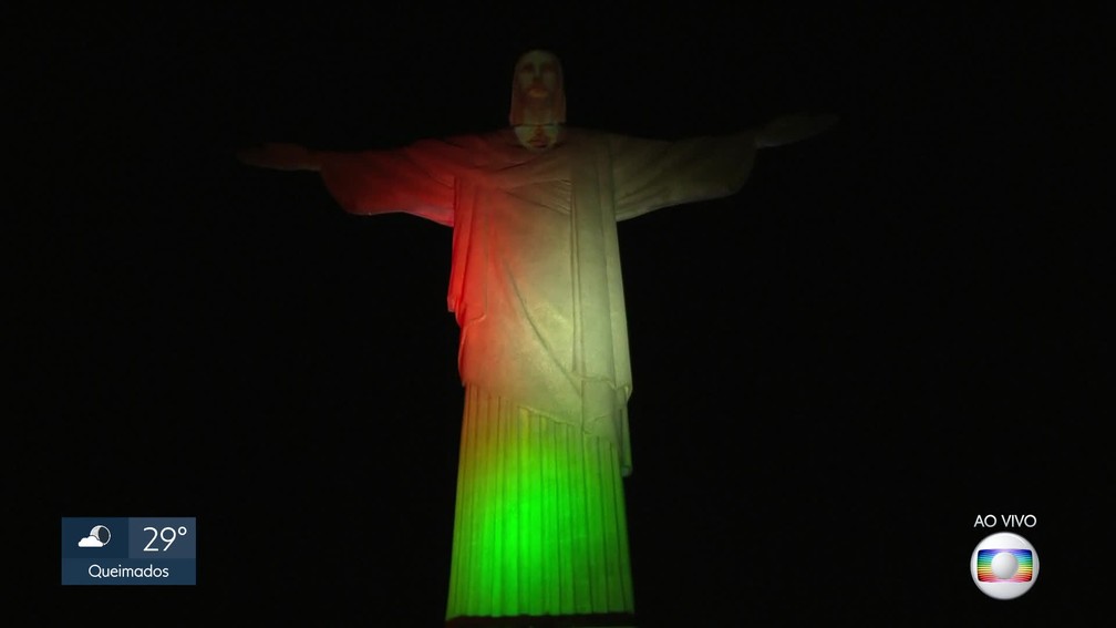 Cristo Redentor E Iluminado Com As Cores Da Bandeira Da Palestina Rio De Janeiro G1