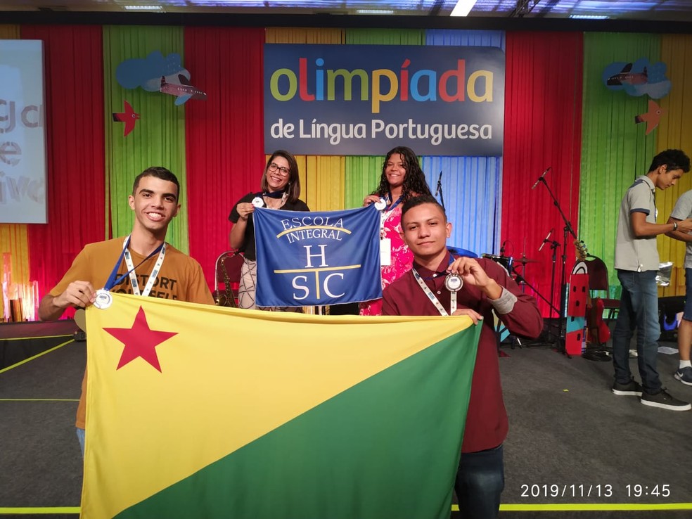 Estudantes do Acre são finalistas de Olimpíada Nacional de Língua Portuguesa — Foto: Ynaiara Moura/Arquivo pessoal