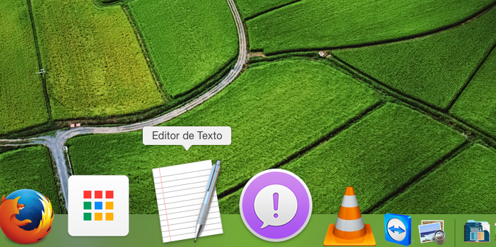 Executando o editor de texto do OS X (Foto: Reprodu??o/Edivaldo Brito)