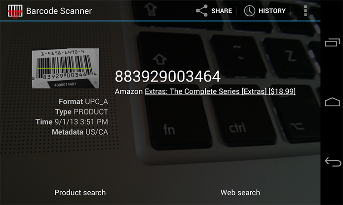 Leia códigos de barra com a câmera (Foto: Reprodução/Google Play)