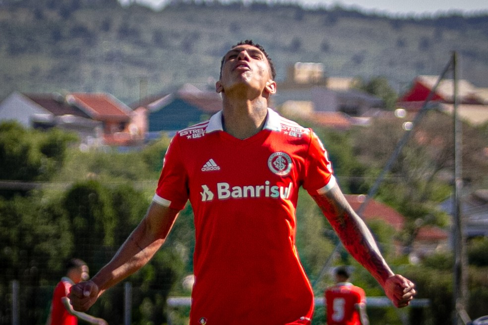Matteo comemora gol pelo Inter — Foto: Jota Finkler/Inter
