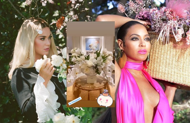 Beyonce manda buque enorme de rosas para Katy Perry (Foto: Reprodução/Instagram)