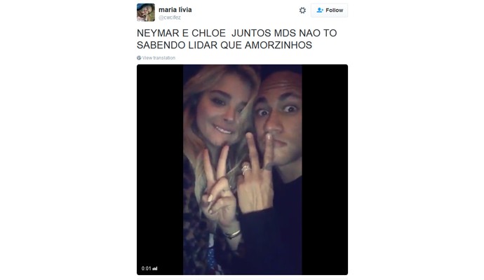 Chloë Grace Moretz e Neymar aparecem juntos no SnapChat e fãs shippam
