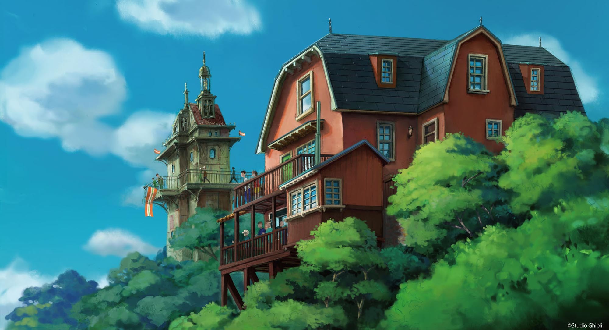 Arte conceitual do Grand Warehouse do Ghibli Park (Foto: Ghibli Park / Divulgação)