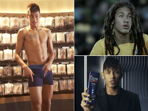 Lupo, Volkswagen e Unilever estão entre as marcas para quem Neymar empresta a asua imagem (Foto: Divulgação)