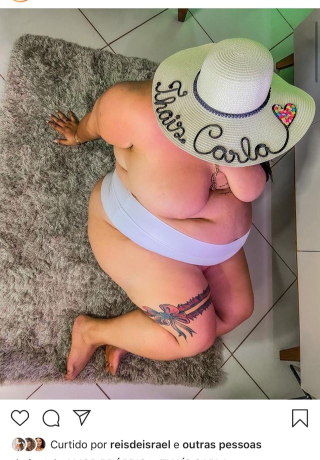 Thais Carla recebe criticas em foto de topless (Foto: Reprodução/Instagram)