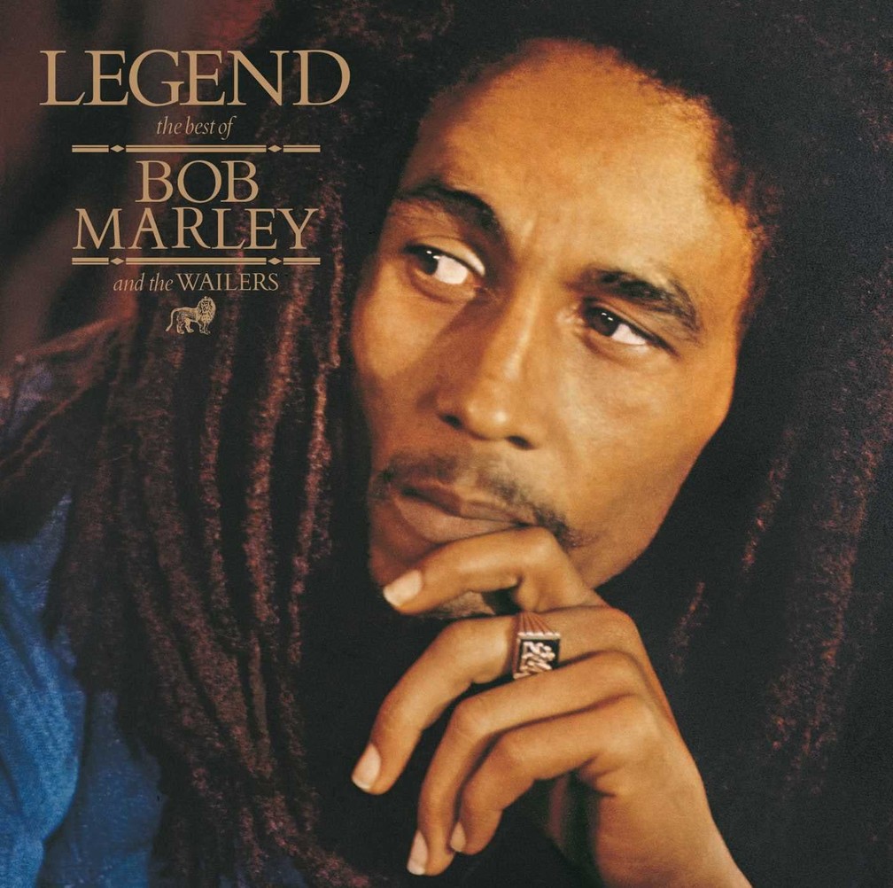 Capa do álbum 'Legend', de Bob Marley, lançado em 1984 e um dos mais vendidos do astro — Foto: Reprodução