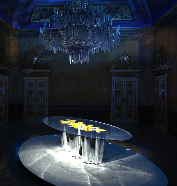 Mesa Anemona por Atelier Biagetti, de Laura Baldassari e Alberto Biagetti (Foto: Louis Vuitton/Reprodução)