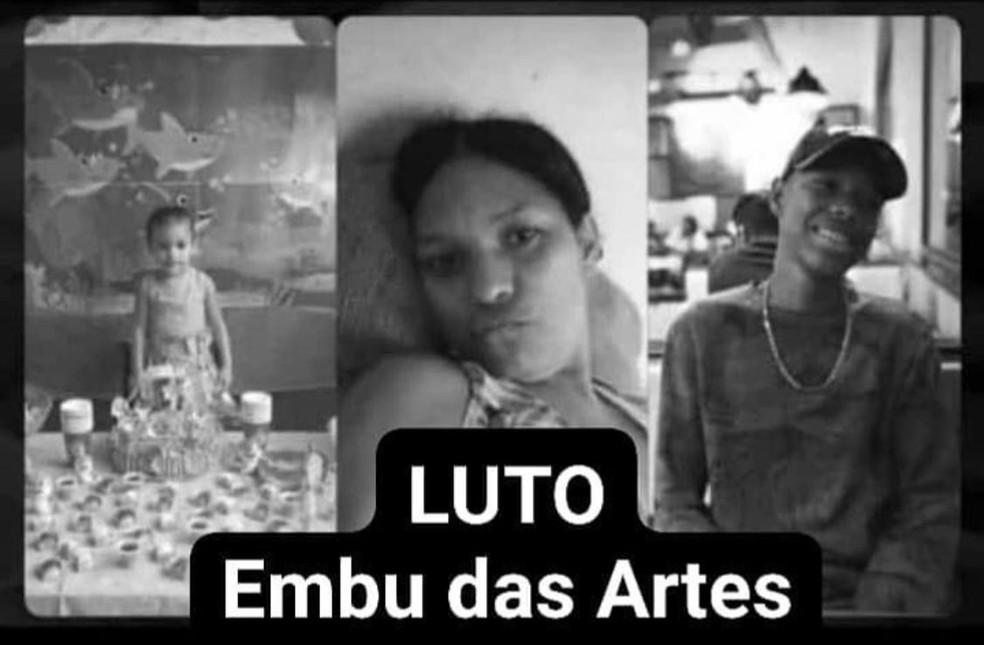 Mãe e dois filhos, de 21 e 4 anos, morreram em Embu das Artes — Foto: Divulgação